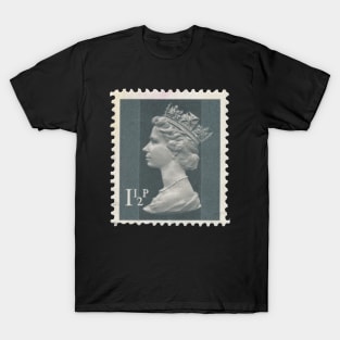 Vintage stamp printed in the UK in 1971 showing Queen Elizabeth II T-Shirt